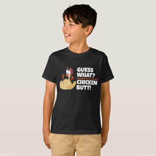Raad eens wat kip Butt? Grappig T-Shirt! T-shirt (Voorkant volledig)