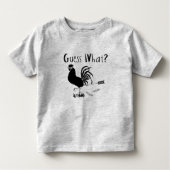 Raad eens wat kip Butt grappige grap Kinder Shirts (Voorkant)