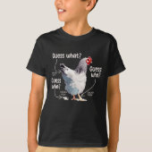 Raad eens wat kip Butt, grappige kip Lover T-shirt (Voorkant)
