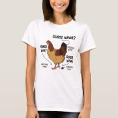 Raad eens wat kip Butt, grappige kip Lover T-shirt (Voorkant)