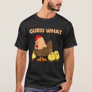 Raad eens wat kip Butt voor en achter T-shirt
