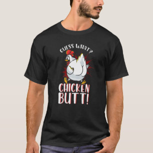 Raad eens wat kip maar een thema kip bot t-shirt