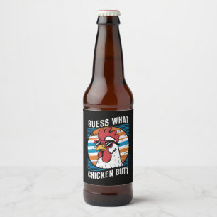 Raad eens wat kip maar grappige kip liefhebbers bier etiket