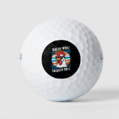Raad eens wat kip maar grappige kip liefhebbers golfballen (Voorkant)
