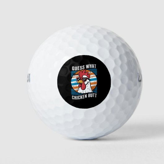 Raad eens wat kip maar grappige kip liefhebbers golfballen (Voorkant)
