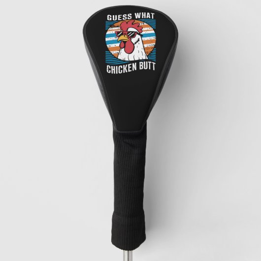 Raad eens wat kip maar grappige kip liefhebbers golfheadcover (Voorkant)