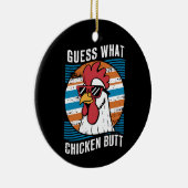 Raad eens wat kip maar grappige kip liefhebbers keramisch ornament (Rechts)
