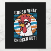 Raad eens wat kip maar grappige kip liefhebbers wijn etiket (Enkel label)