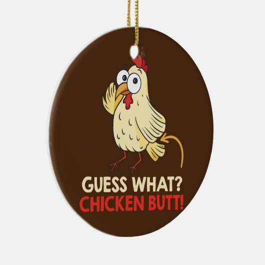 Raad eens wat kippen boer zijn keramisch ornament (Rechts)