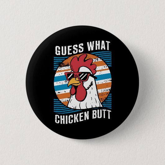 Raad eens wat Kippengaai Funny Kippenliefhebbers Ronde Button 5,7 Cm (Voorkant)