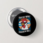 Raad eens wat Kippengaai Funny Kippenliefhebbers Ronde Button 5,7 Cm (Voorkant /achterkant)