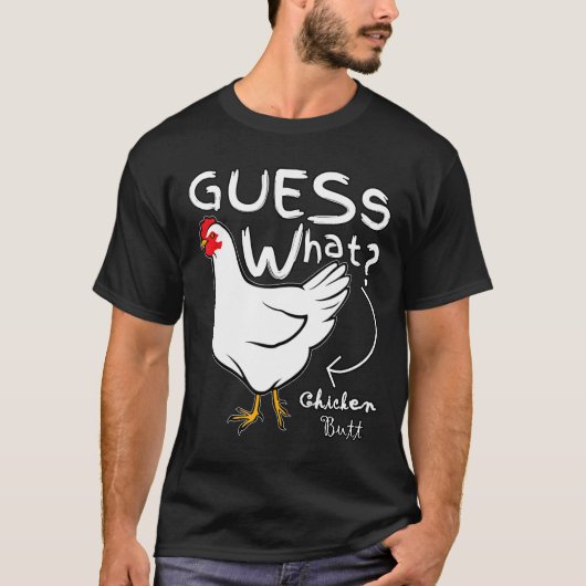 Raad eens wat kippenkont Graphic Mannen vrouwen T-shirt (Voorkant)