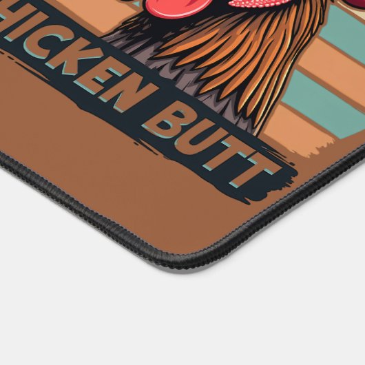 Raad eens wat kippenkont grappige retro haan bureaumat (Hoek)