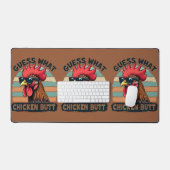 Raad eens wat kippenkont grappige retro haan bureaumat (Keyboard & Muis)