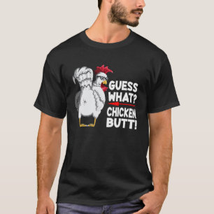 Raad eens wat kippenkont! Raad kip haan kuiken T-shirt