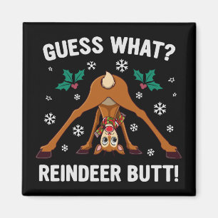 Raad eens wat rendier kont Kerst grap Magneet