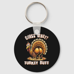 Raad eens wat Turkije kont Thanksgiving T-shirts V Sleutelhanger