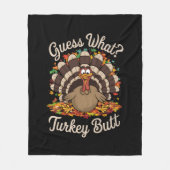 Raad eens wat Turkije maar rare Thanksgiving Fleece Deken (Voorkant)