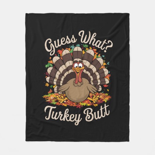 Raad eens wat Turkije maar rare Thanksgiving Fleece Deken (Voorkant)