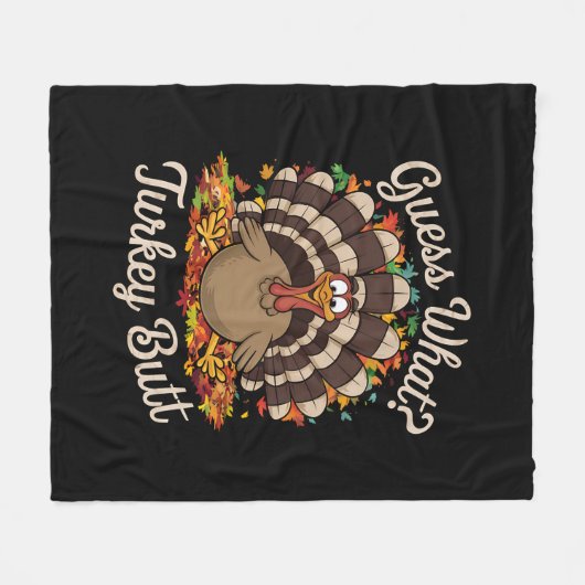 Raad eens wat Turkije maar rare Thanksgiving Fleece Deken (Voorkant (Horizontaal))
