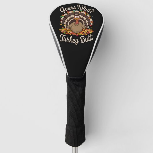 Raad eens wat Turkije maar rare Thanksgiving Golfheadcover (Voorkant)