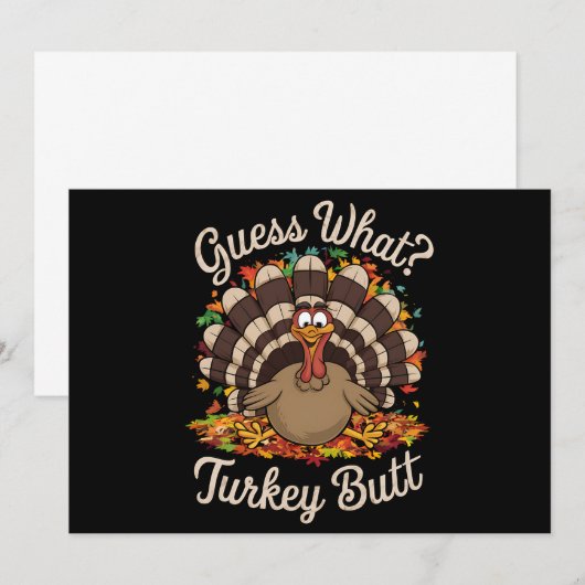 Raad eens wat Turkije maar rare Thanksgiving Kaart (Voorkant / Achterkant)