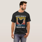 Raad eens wat Vintage kippenknopretro is T-shirt (Voorkant volledig)