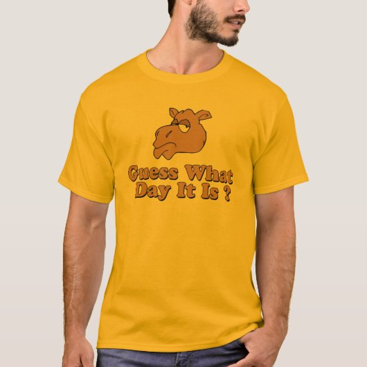raad eens wat voor dag het is t-shirt (Voorkant)