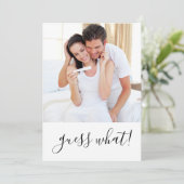 Raad eens wat we verwachten van een eenvoudige fot aankondiging (Staand voorkant)