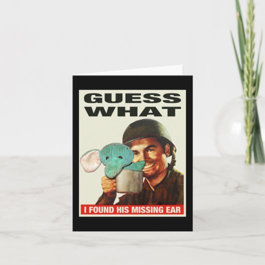 Raad eens wat WWII Poster Notecards Kaart (Voorkant)