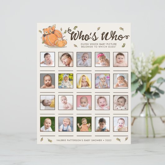 Raad eens welk Baby shower van het Afbeelding van (Staand voorkant)