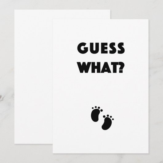 Raad eens welke aankondiging van de zwangerschap (Voorkant / Achterkant)