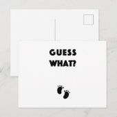 Raad eens welke aankondiging van de zwangerschap briefkaart (Voorkant / Achterkant)