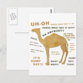 Raad eens welke dag het is? HUMP DAG!!! HOUT! Briefkaart (Voorkant / Achterkant)