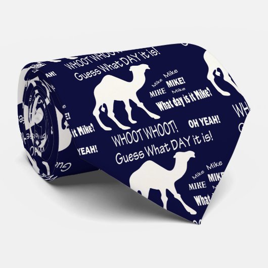 Raad eens welke dag het is? Hump Day Camel Navy Bl Stropdas (Opgerold)