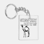 Raad eens welke dag het is? Hump Day Camel Sleutelhanger (Voorkant Links)