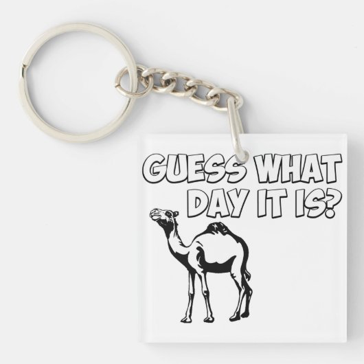Raad eens welke dag het is? Hump Day Camel Sleutelhanger (Voorkant)