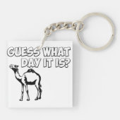 Raad eens welke dag het is? Hump Day Camel Sleutelhanger (Achterkant)