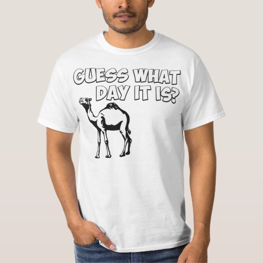 Raad eens welke dag het is? Hump Day Camel T-shirt (Voorkant)