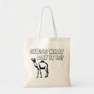 Raad eens welke dag het is? Hump Day Camel Tote Bag