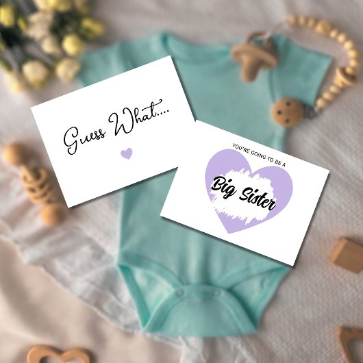 Raad eens welke zwangerschapsaankondiging voor zus