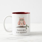 Raad eens Whoo Survivor Pink Ribbon Owl Mok (Links)