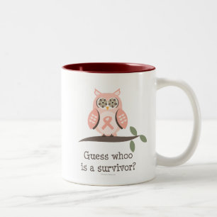 Raad eens Whoo Survivor Pink Ribbon Owl Mok