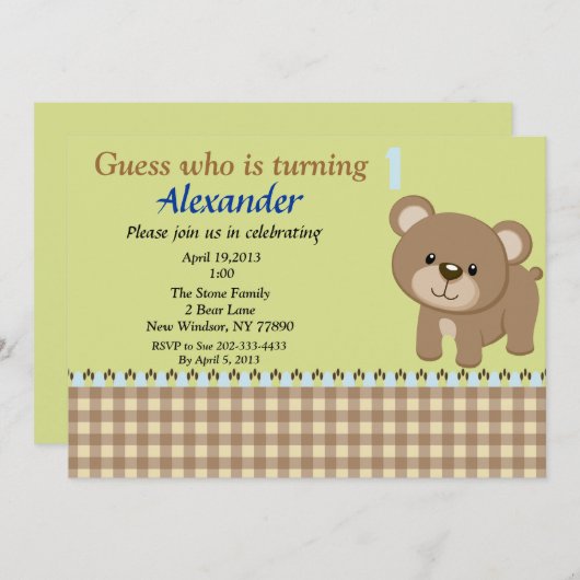 Raad eens wie 1 Beer uitnodigt Kaart (Voorkant / Achterkant)