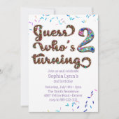 Raad eens wie 2 koekjes met sprinkles draait kaart (Voorkant)