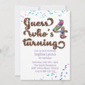 Raad eens wie 4 koekjes met sprinkles draait kaart (Voorkant)