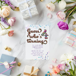 Raad eens wie 4 koekjes met sprinkles draait kaart