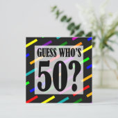 Raad eens wie 50 uitnodigingen van de Birthday Par (Staand voorkant)