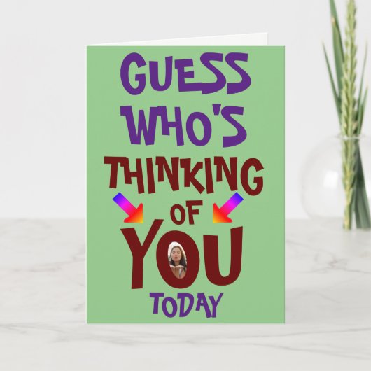 Raad eens wie aan je denkt kaart (Voorkant)