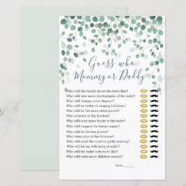 Raad eens wie Baby shower de Eucalyptus-bladeren h